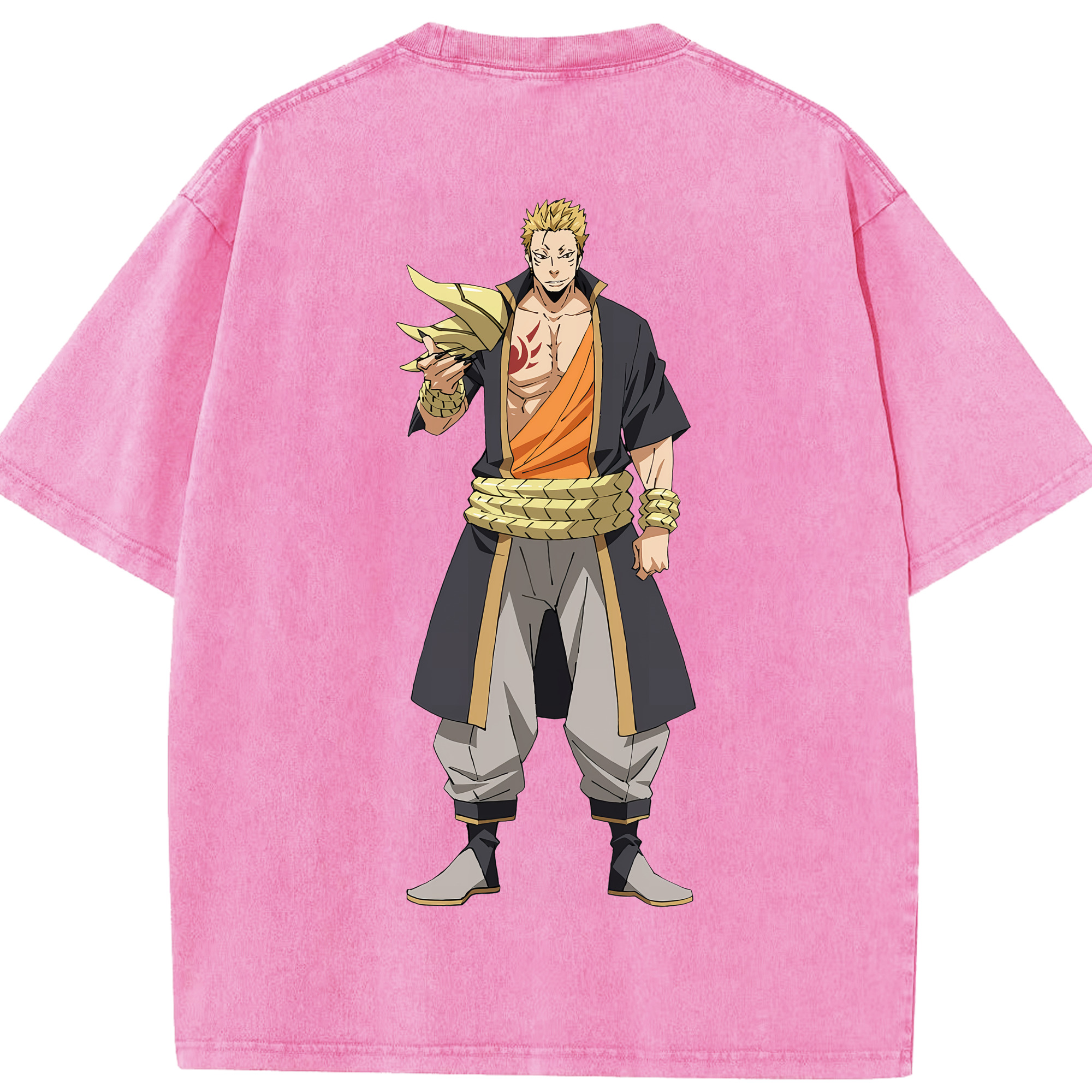 （画像用） 転スラ Regarding Reincarnated to Slime 綿100% ヴィンテージ風 半袖Tシャツ（背面プリント）